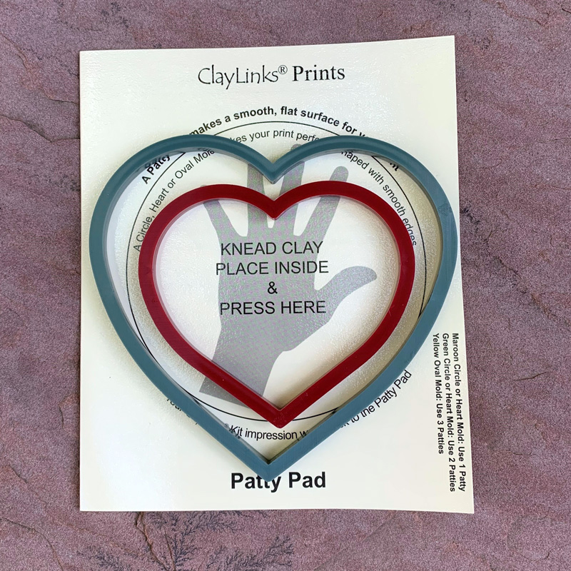 ClayLinks® Heart Molds with Patty Pads - Caring Wisdom