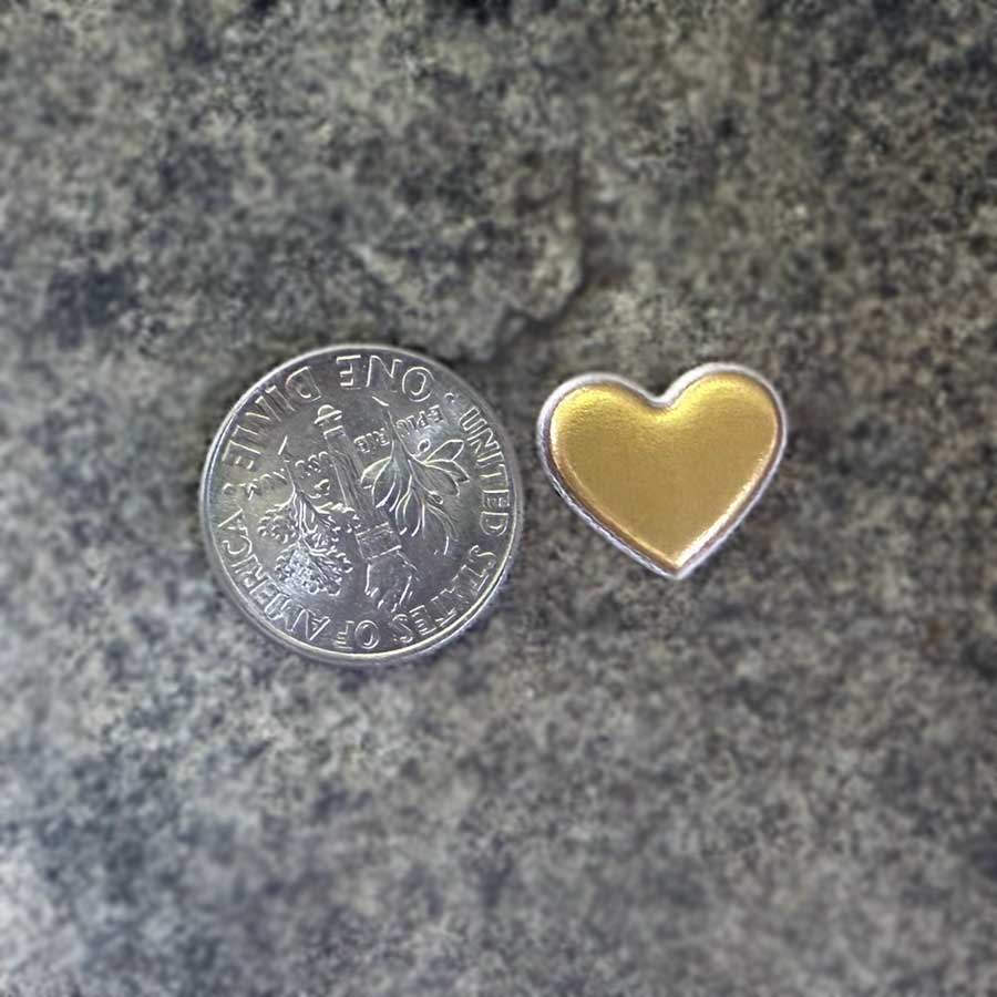 Large Gold Heart Sticker blur